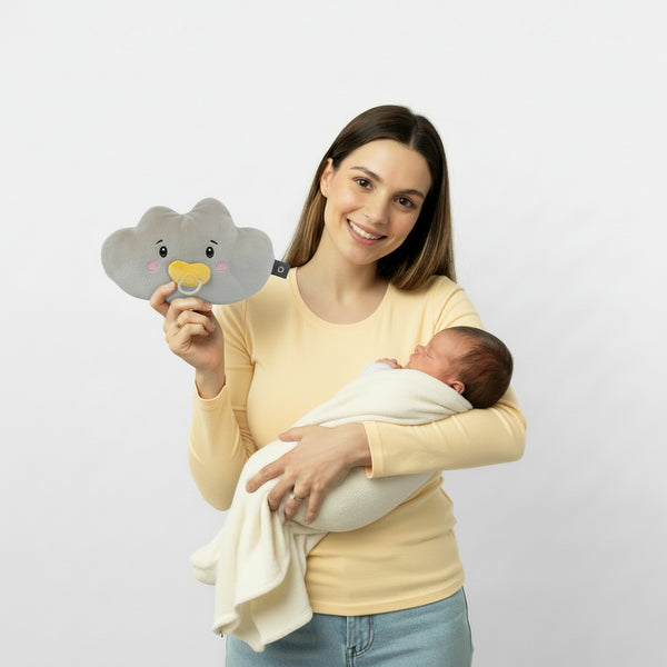 Lenabie Lina (Wolke) Kuscheltier – smartes Plüschtier für Babys und Kinder, kombinierbar mit dem Lenabo Smart Speaker, mitwachsend von 0–7 Jahren