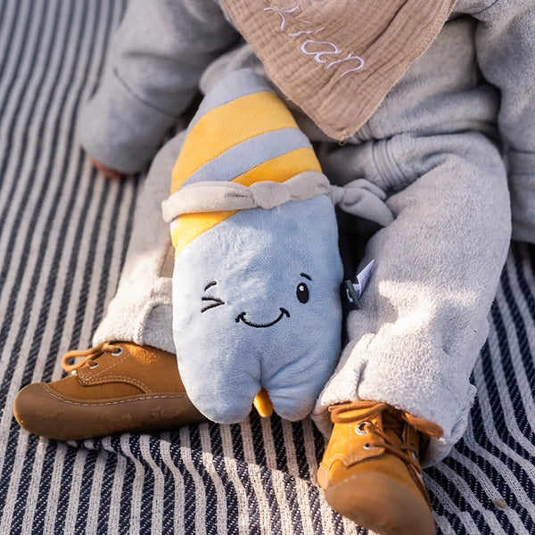 Lenabie Nalu (Surfboard) Kuscheltier als treuer Begleiter für unterwegs – weiches Plüschtier für Babys und Kleinkinder, kombinierbar mit dem Lenabo Smart Speaker, mitwachsend von 0–7 Jahren