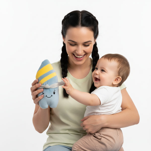 Lenabie Nalu (Surfboard) Kuscheltier – smartes Plüschtier für Babys und Kinder, kombinierbar mit dem Lenabo Smart Speaker, mitwachsend von 0–7 Jahren