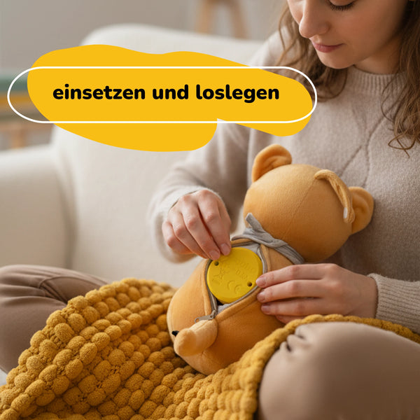 Lenabie Tali (Puma) Audio-Kuscheltier mit entnehmbarem Smart Speaker Modul – einfach einsetzen und loslegen, herausnehmbares Audiomodul für Musik, Hörspiele und Gute-Nacht-Geschichten, waschbares Kuscheltier für Babys und Kinder ab 0 Jahren, kinderleichte Anwendung für Eltern